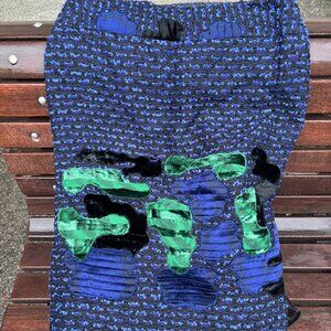 Oscar de la Renta 2010 Runway Velvet & Silk Midi Skirt - Size 12